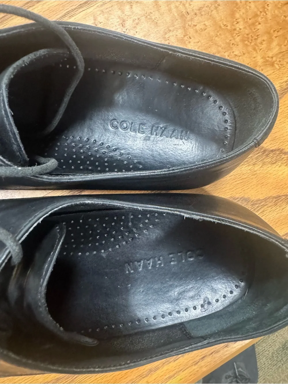 Men's Black Leather Derby Shoes